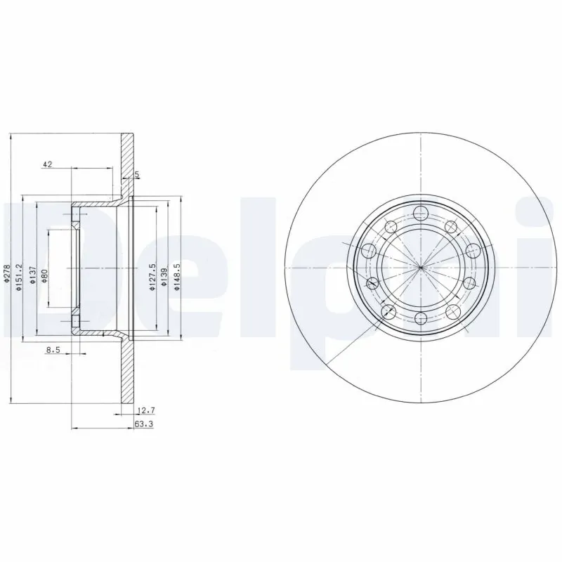 Disco de freno Mercedes E (W123)
