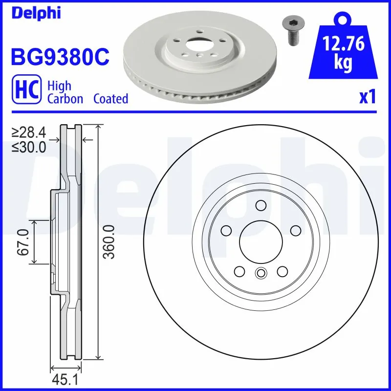 Comprar V2040008 VEMO/Vaico Freno de disco delantero