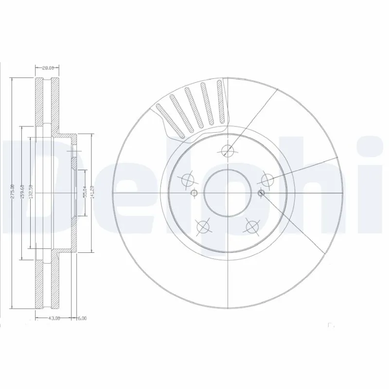 Disco de freno delantero para Toyota Celica  (T16)