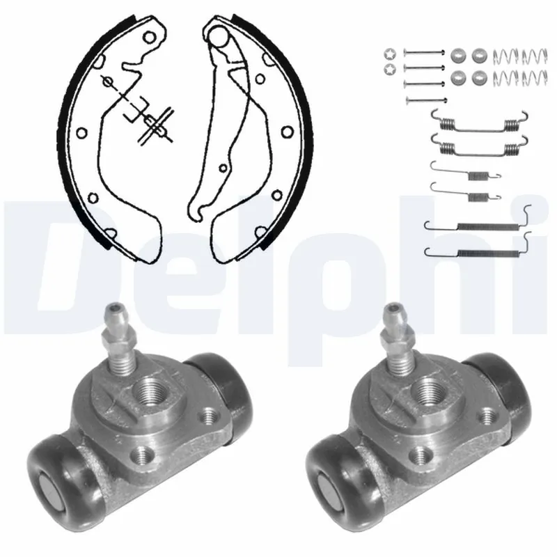  Kit de frenos de tambor, con cilindros, completo Opel Corsa 