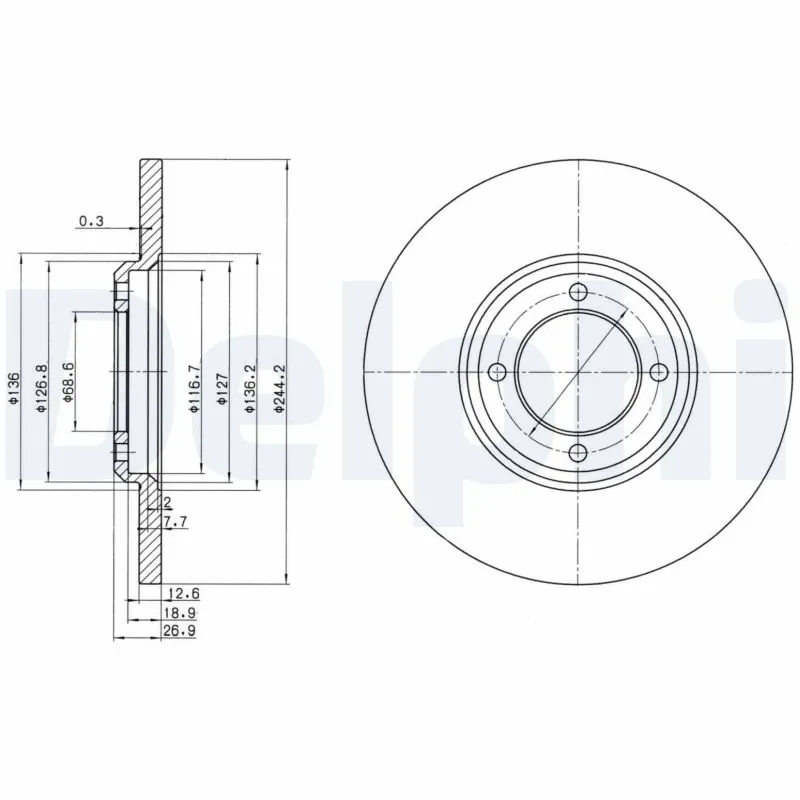 Comprar Freno de disco delantero Taunus  GBS.GBNS