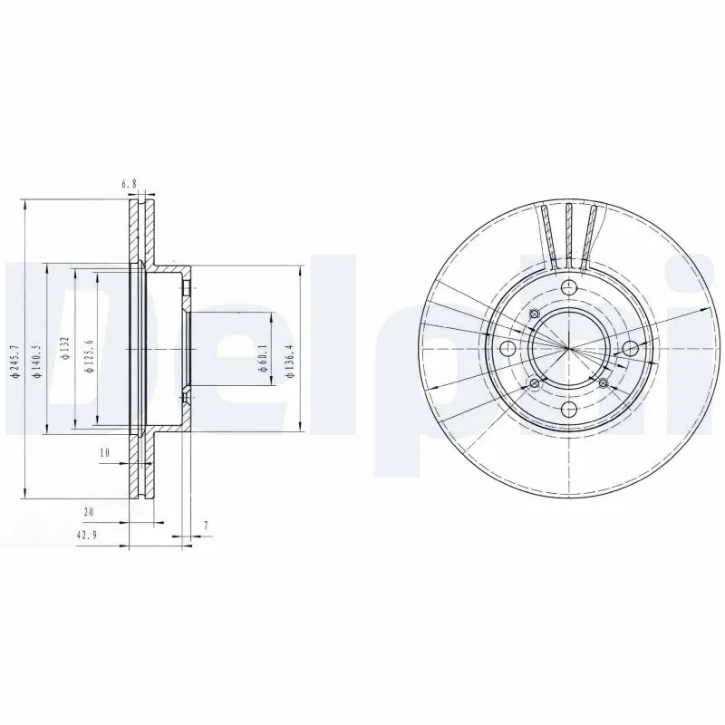 Disco de freno para Suzuki Baleno EG