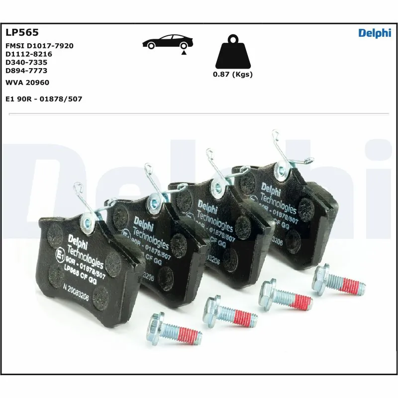 LP565 Delphi Pastillas freno traseras