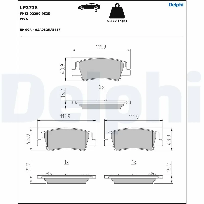 Pastillas traseras Hyundai Sonata VIII sedán comprar en España