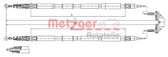 Comprar Cable de freno de mano trasero derecho/izquierdo Opel Zafira  A05 a bajo precio