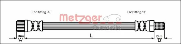 Tubo flexible de frenos delantero Citroen Saxo 
