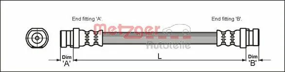  Latiguillos de freno delantero Renault Laguna 2