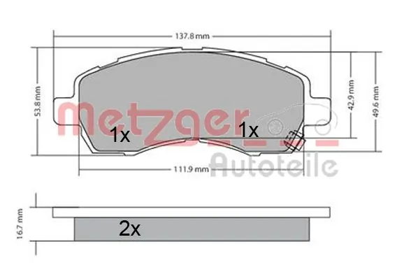 Pastillas de freno delanteras Subaru Legacy II