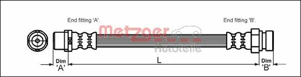 Tubo de frenos delantero para Opel Frontera A 5MWL4