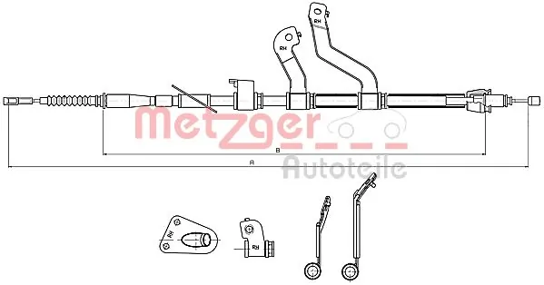 Cable de freno de mano trasero derecho Adriauto 1002001 precio, desde 40,53 EUR
