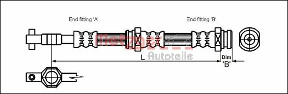 Latiguillos de freno delantero para Mazda 626 GC
