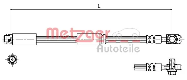 Tubo flexible de frenos delantero para Audi TT (8N3)