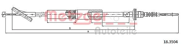 25181785 Opel Cable de accionamiento del embrague
