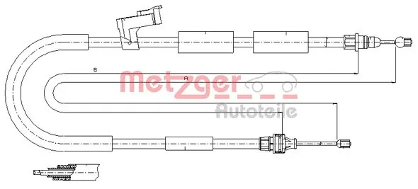321394 Maxgear Cable de freno de mano trasero izquierdo