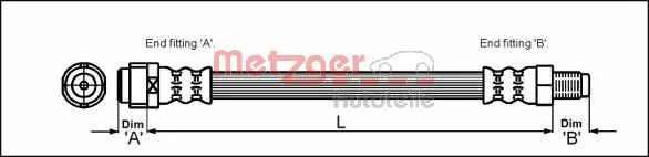Tubo flexible de frenos delantero Mercedes E 