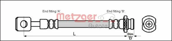 Tubo flexible de frenos delantero Chevrolet Spark (Matiz) 