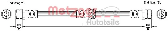 Tubo flexible de frenos delantero Volkswagen Passat B6