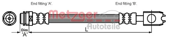 Tubo flexible de frenos delantero Peugeot/Citroen 1623262680