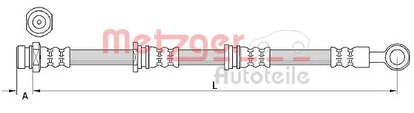 4650A702 Chrysler Tubo de frenos delantero