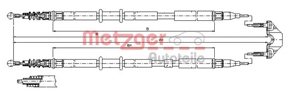 Cable de freno de mano trasero derecho/izquierdo Peugeot/Citroen 1608280080 precio, desde 28,68 EUR