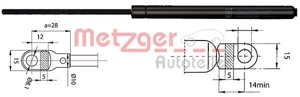 Amortiguador maletero para BMW 5 E34