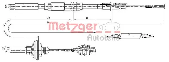 Cable de accionamiento del embrague para Volkswagen Transporter T4 70B, 70C, 7DB, 7DK, 70J, 70K, 7DC, 7DJ