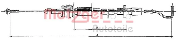 Cable del acelerador para Volkswagen Passat B2 32B