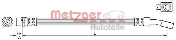 Tubo flexible de frenos delantero para Opel Meriva  ()