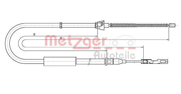 Cable de freno de mano trasero izquierdo para Audi A2 8Z0