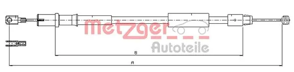 Comprar AS6204 HELLA Cable de freno de mano trasero izquierdo