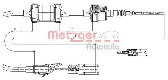 Cable de accionamiento del embrague para Fiat Punto I 176