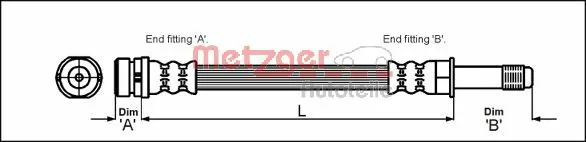 Tubo de frenos delantero para Ford Mondeo II BFP