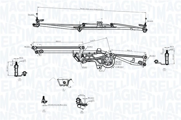 Varillaje de limpiaparabrisas para Ford Galaxy II CA1 WA6
