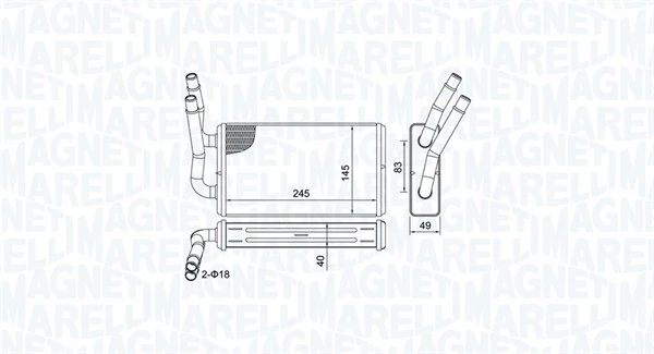 Radiador calefacción BR450 Magneti Marelli