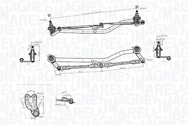 Varillaje de limpiaparabrisas para BMW 3  E46