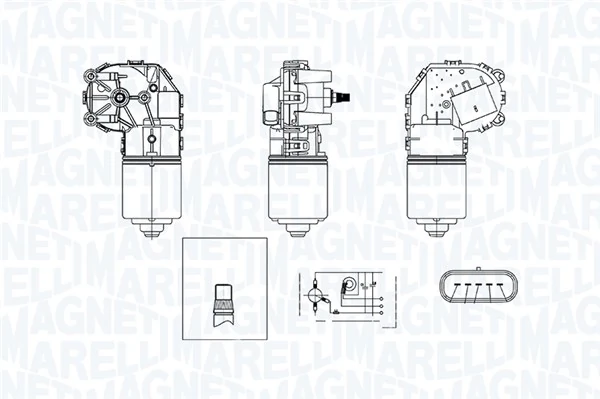 Motor limpiaparabrisas para Ford Mondeo III B5Y