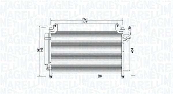 Radiador de aire acondicionado Mazda CX-7  (2009-2013)