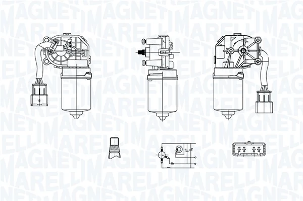 Motor limpiaparabrisas para Citroen C5 DC