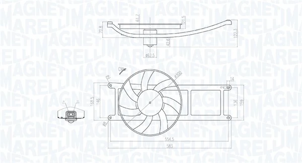 Ventilador de refrigeración del motor para Fiat Panda II (169A)