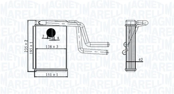 Radiador calefacción para Ford Ranger EQ
