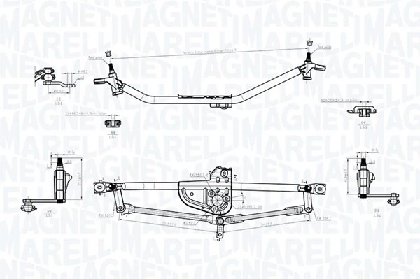 Varillaje de limpiaparabrisas para Skoda SuperB I 3U4