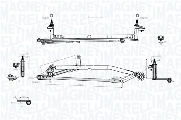 Varillaje de limpiaparabrisas para Volkswagen Passat B6 3C2