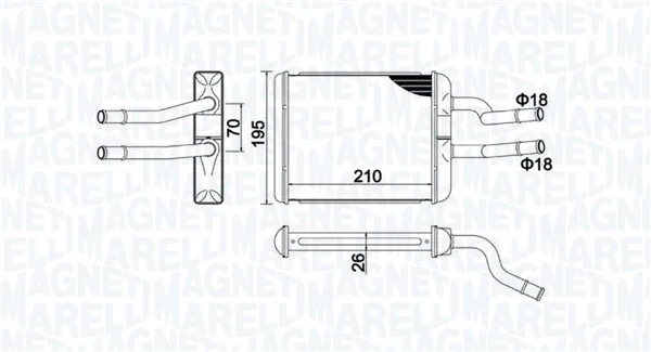 Radiador calefacción para Alfa Romeo GT 937
