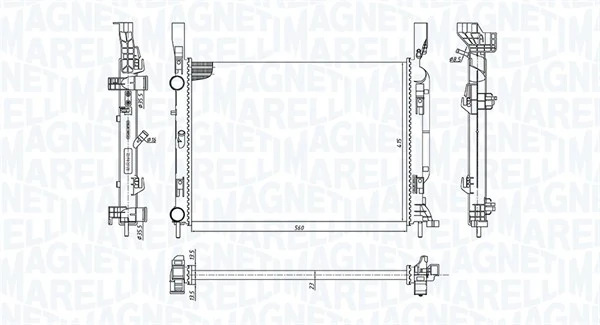 Radiador de água para Renault Kangoo  (FC0, FC1)