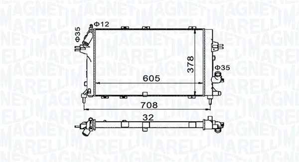 Comprar BM1534 Magneti Marelli Radiador de auto