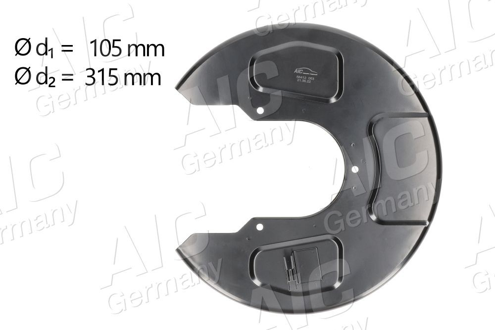 Protector de disco de freno trasero derecho 56412 AIC