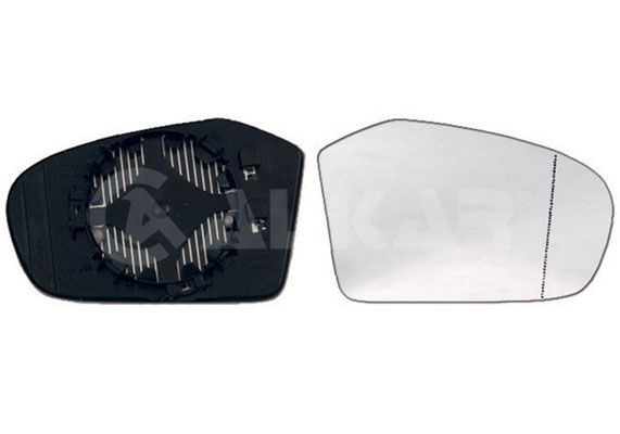 6413557 Alkar Cristal de espejo retrovisor derecho