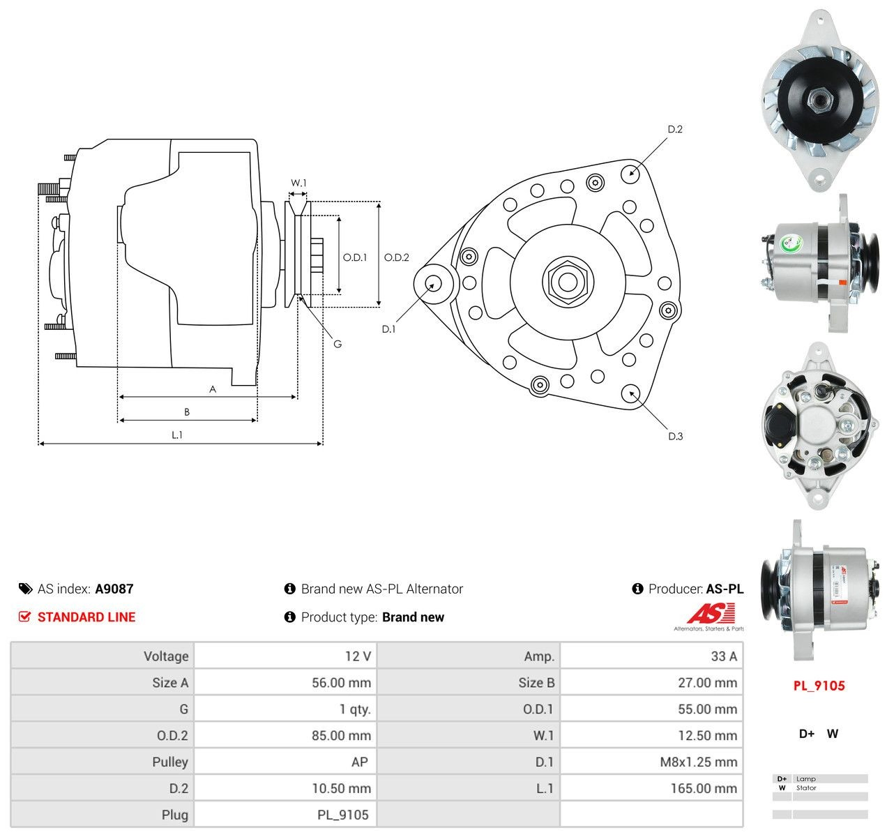 Comprar A9087 As-pl Dynamo