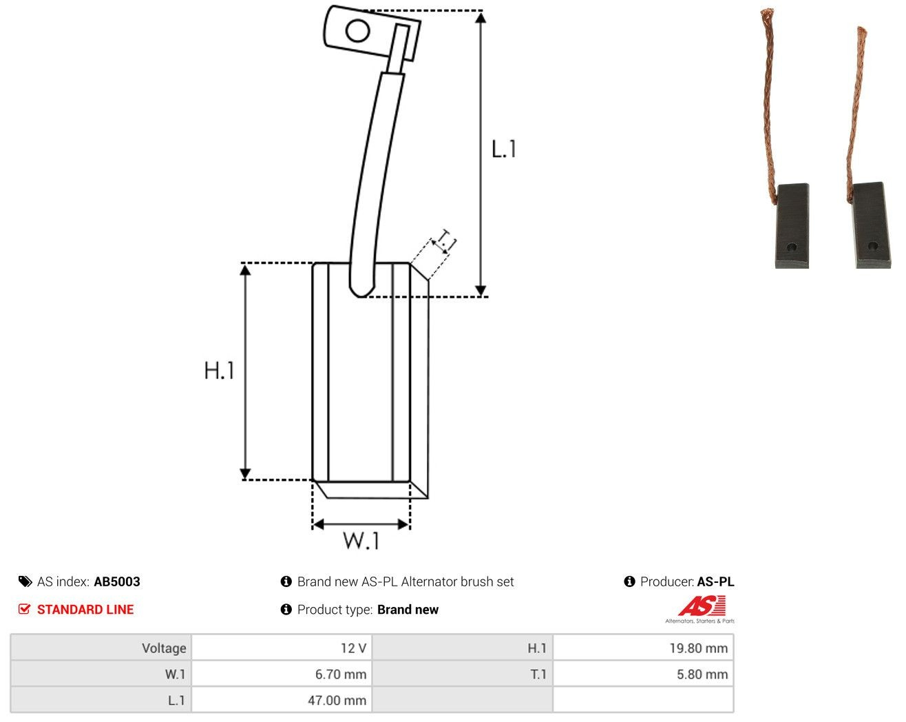 Comprar Escobillas alternador Mitsubishi L 300  L03P