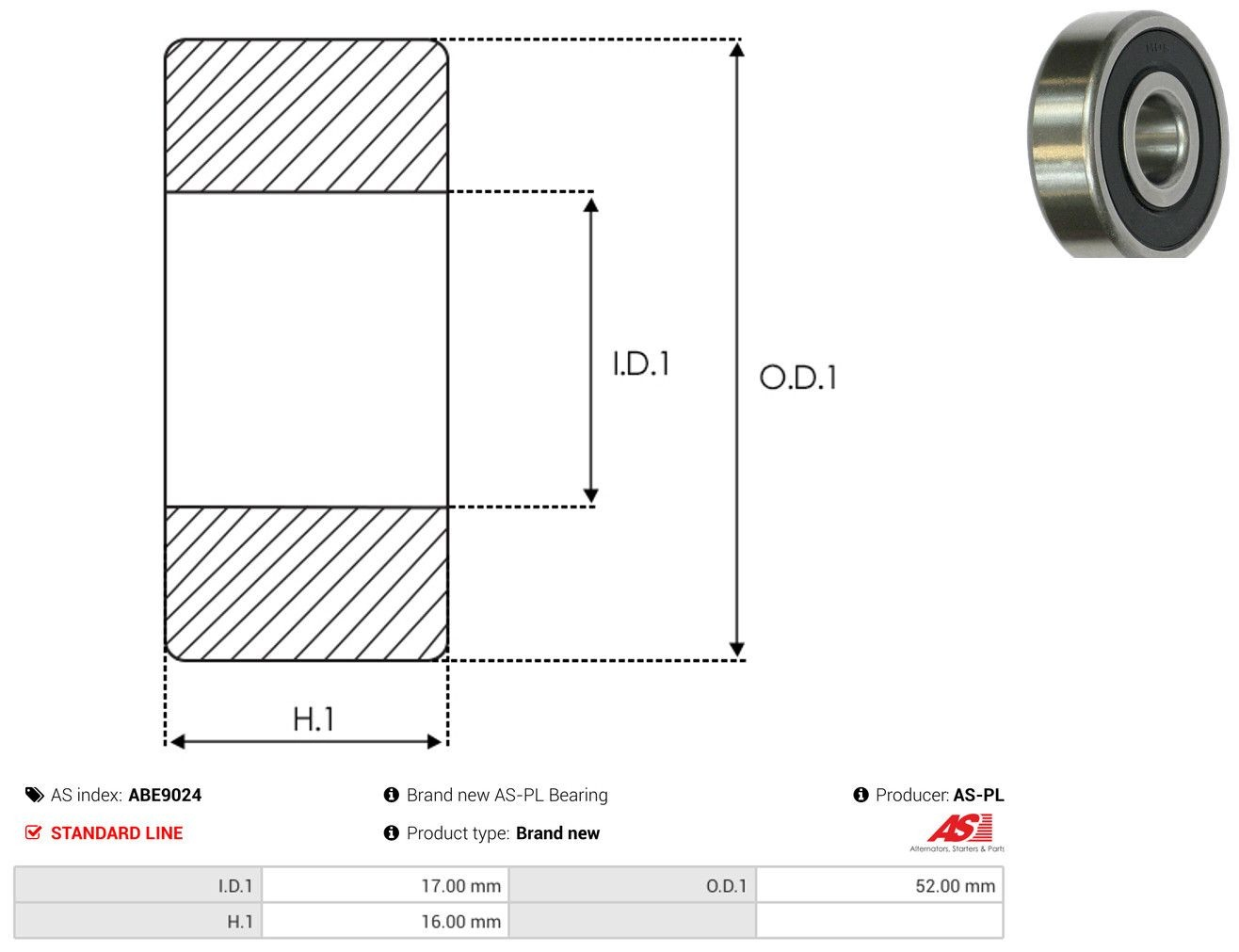 Rodamiento de alternador BMW 7 sedán (F01, F02, F03, F04) (2008 - 2015) precio, desde 6,90 EUR